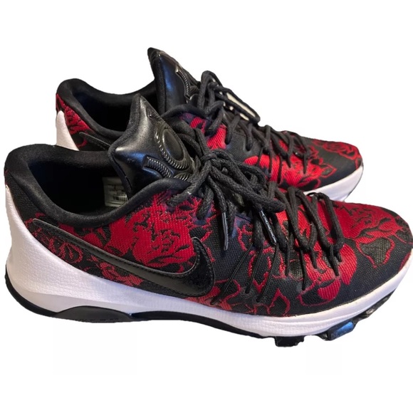 Nike KD 8 EXT Men’s size 9 Red Roses Basketball Sneakers 806393-004 Unique - Picture 1 of 16